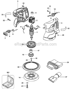 Part Location Diagram of 587696-01 DeWALT Name Plate